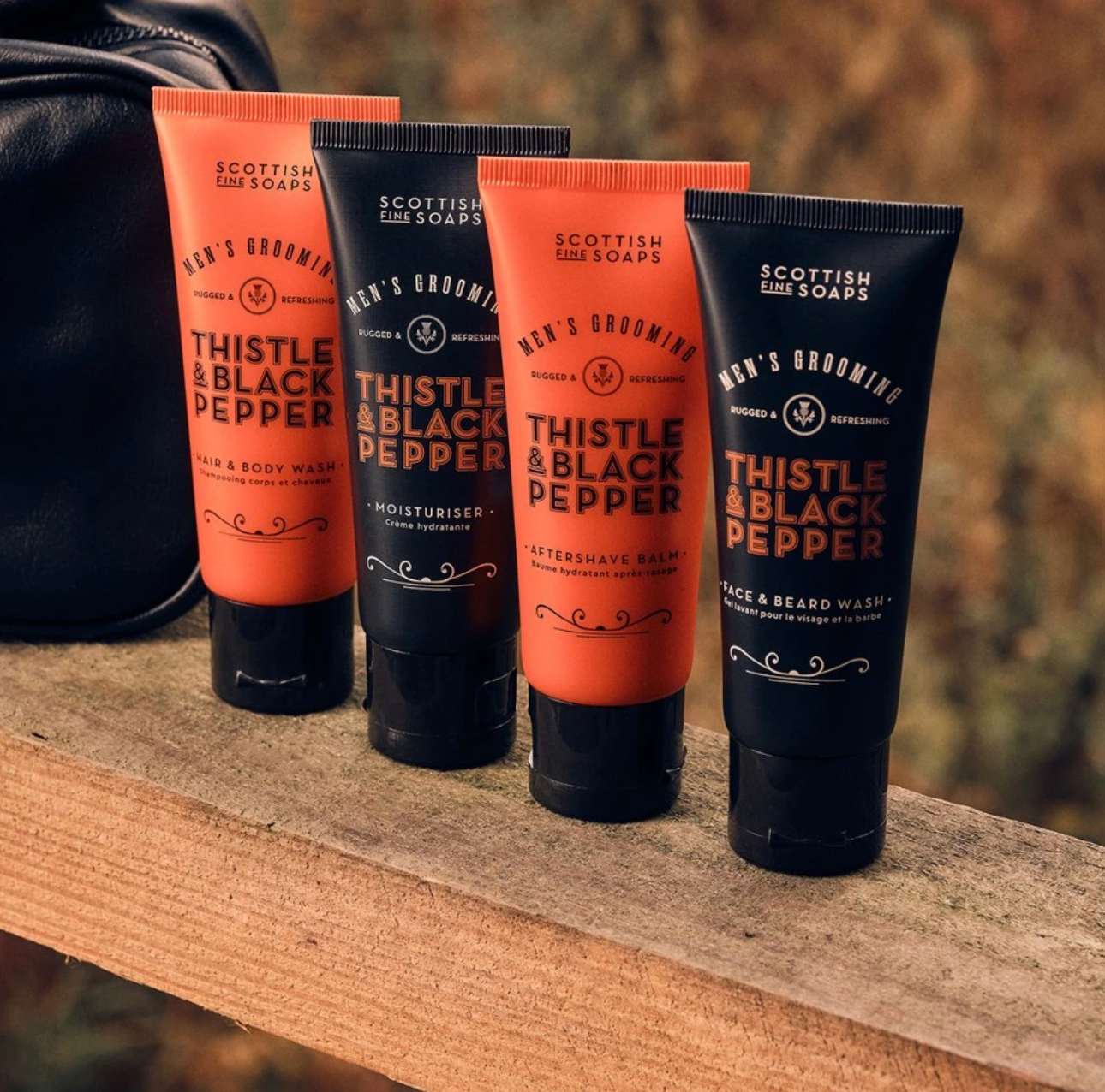 Thistle & Black Pepper, Mycí gel na pleť a vousy, 75 ml