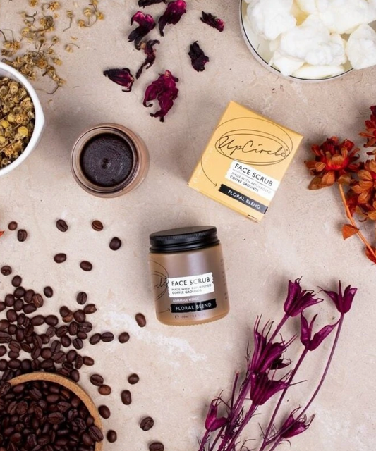 Face Scrub, Kávový peeling pro citlivou pleť - Květinový, 100 ml