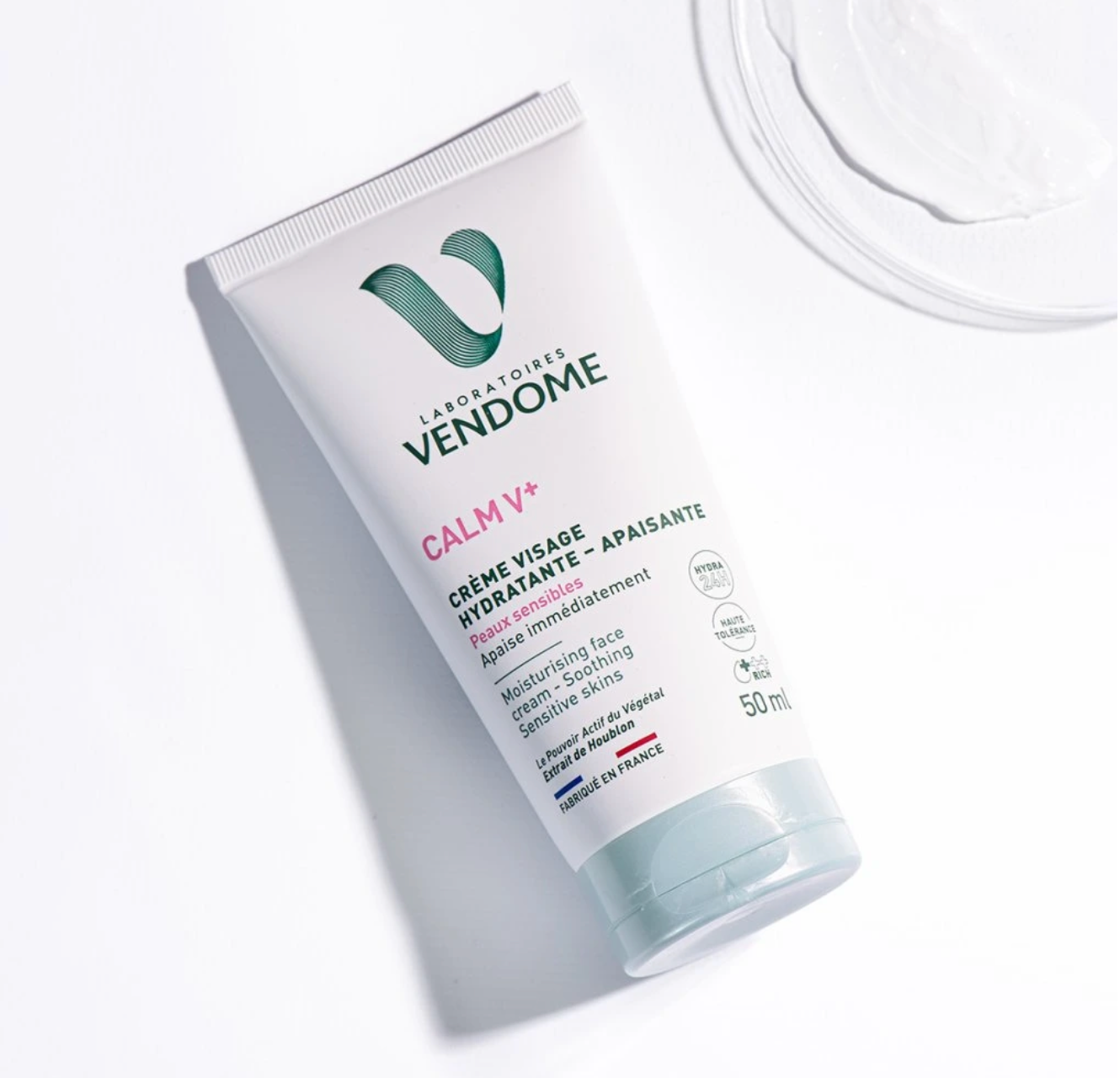 CALM V+ Crème Visage Apaisante, Zklidňující hydratační krém na obličej, 50 ml