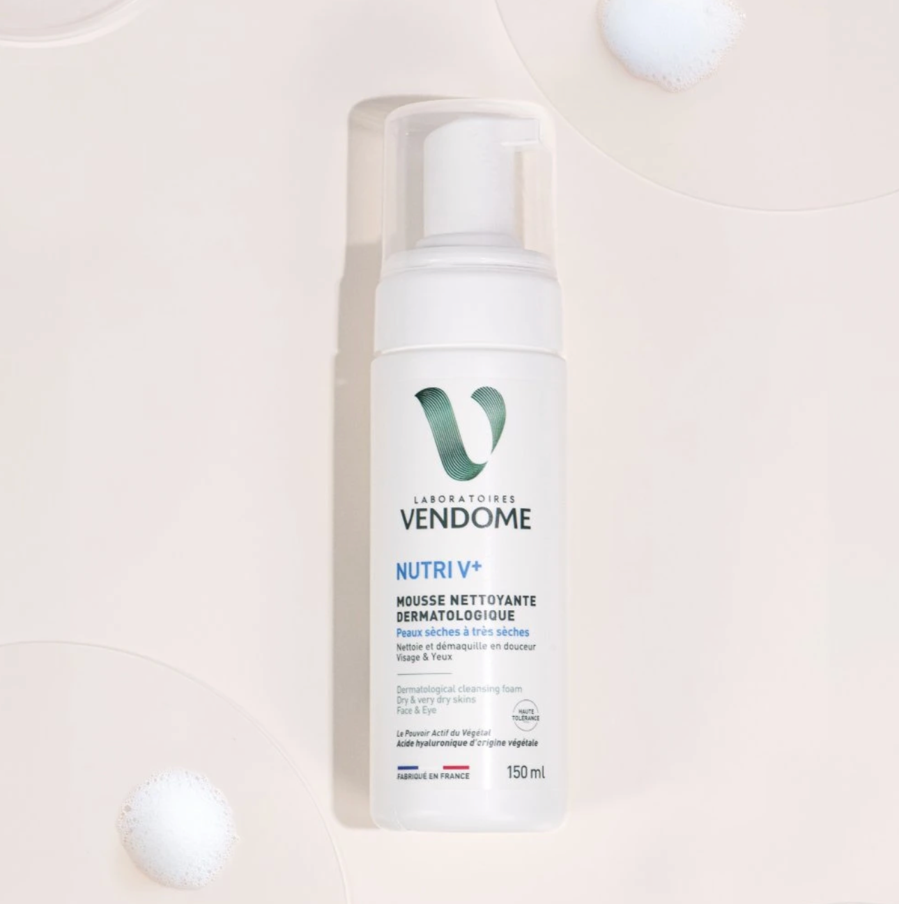 NUTRI V+ Mousse Nettoyante Dermatologique, Čisticí pěna na obličej, 150 ml