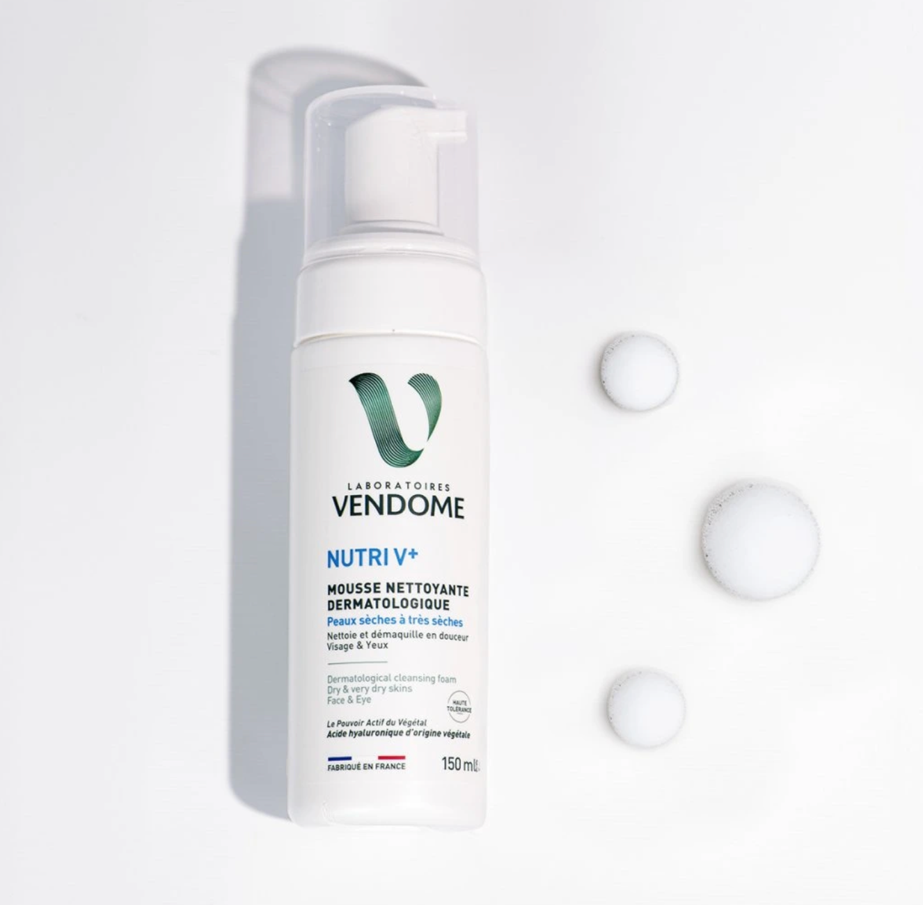 NUTRI V+ Mousse Nettoyante Dermatologique, Čisticí pěna na obličej, 150 ml