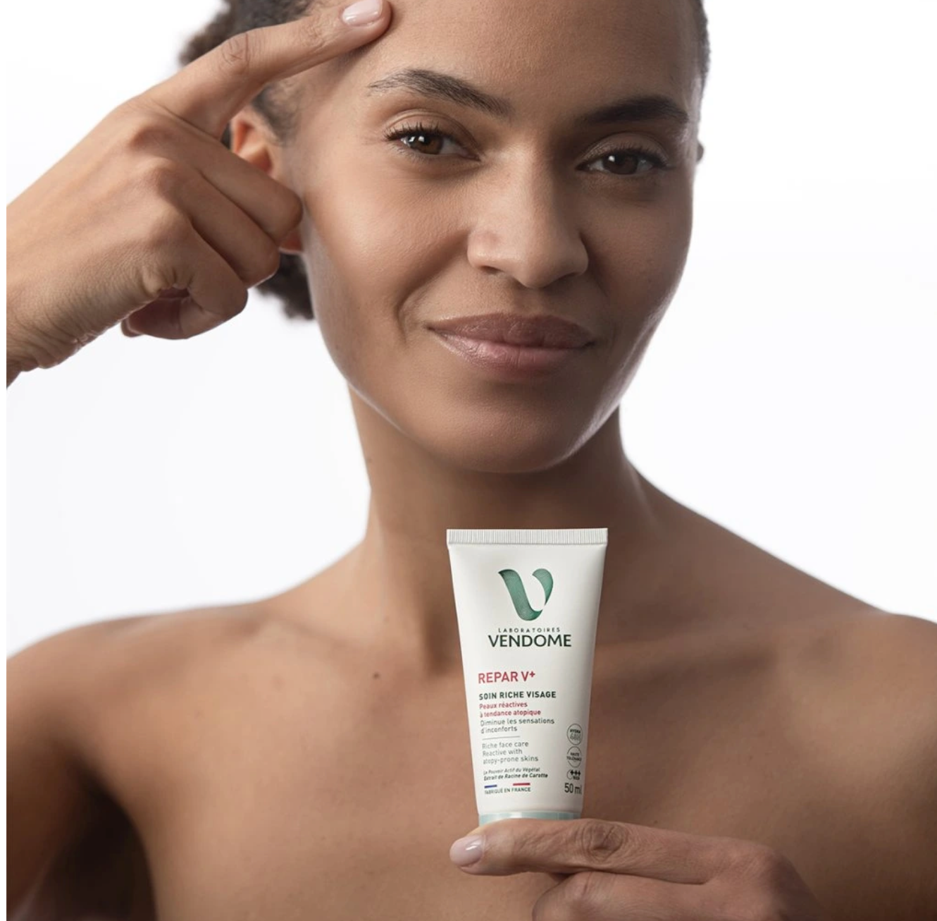 REPAR V+ Soin Riche Visage, Hydratační pleťový krém pro atopickou pokožku, 50 ml