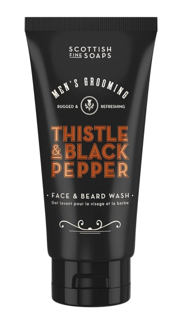 Thistle & Black Pepper, Mycí gel na pleť a vousy, 150 ml