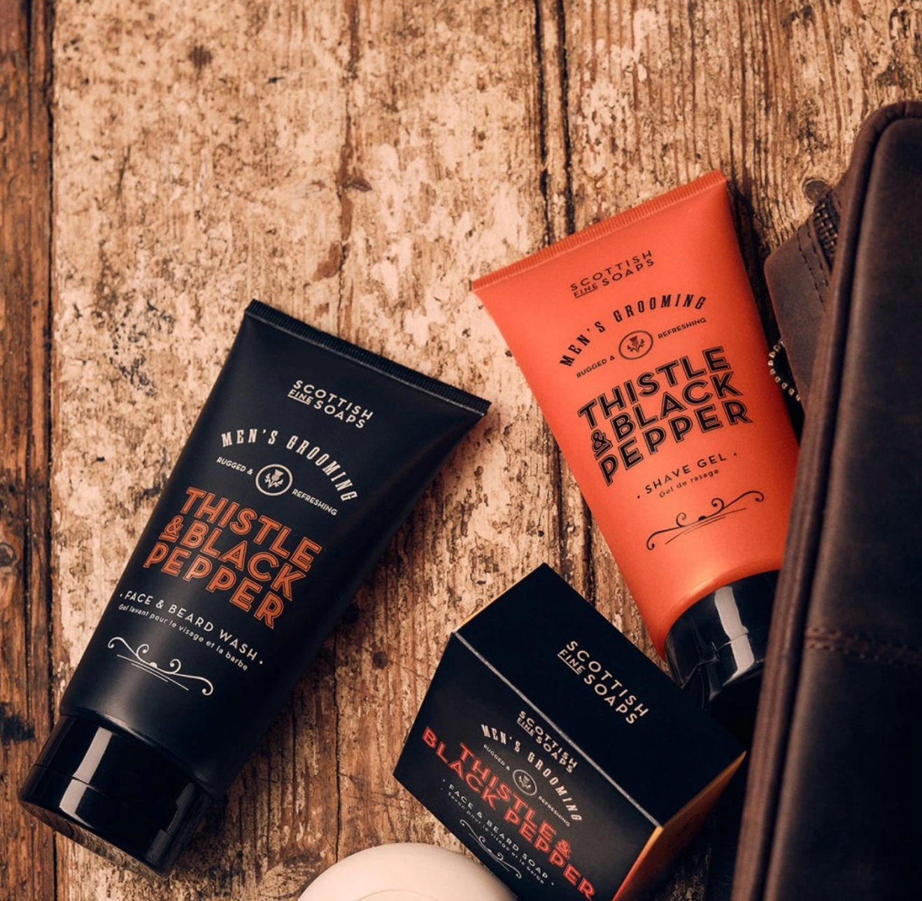 Thistle & Black Pepper, Mycí gel na pleť a vousy, 150 ml