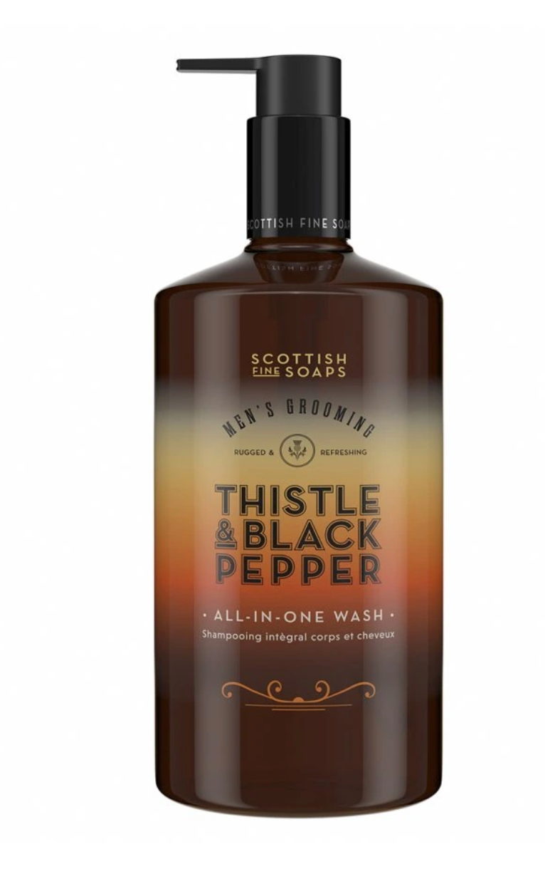 Thistle & Black Pepper, Mýdlo pro muže - na tělo, pleť i vlasy, 500 ml