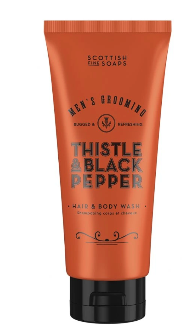 Thistle & Black Pepper, Pánský sprchový gel na tělo i vlasy, 200 ml